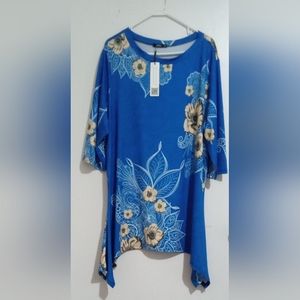 Lily by Firmiana 3/4 Sleeve Tunic 3X